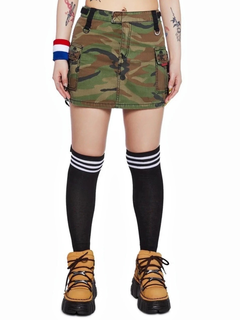 Tripp NYC Cargo Pocket Skirt Camo Women's Camo Cargo Mini Skirt